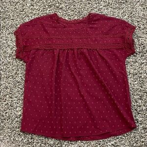 Elegant Burgundy Women's Blouse